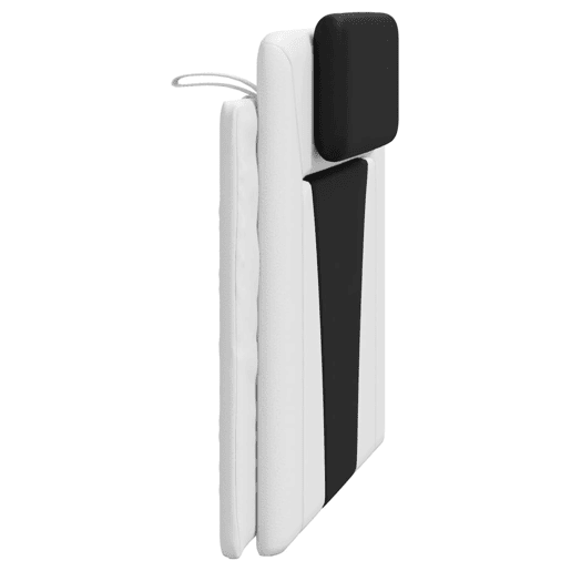 Almofadão de Cabeceira - Cabeceira de cama 100 cm couro artificial preto e branco