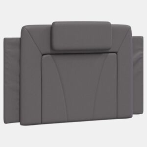 Almofadão de Cabeceira - Cabeceira de cama 90 cm couro artificial cinzento