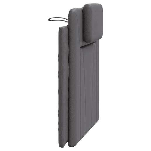 Almofadão de Cabeceira - Cabeceira de cama 90 cm couro artificial cinzento