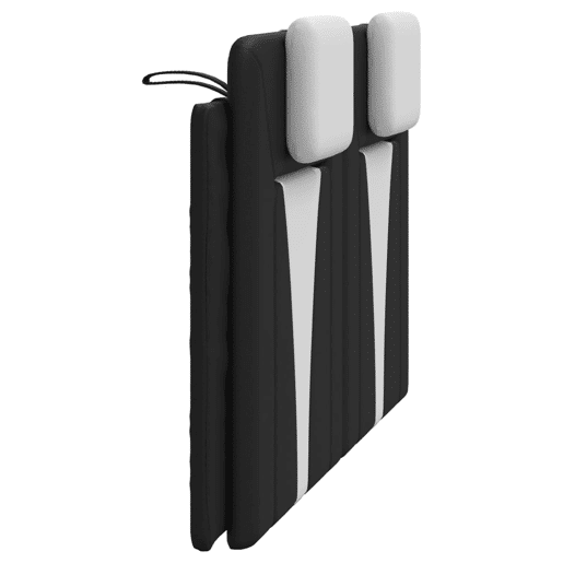 Almofadão de Cabeceira - Cabeceira de cama 140 cm couro artificial preto e branco