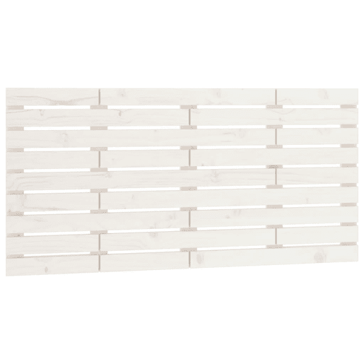 Cabeceira - Cabeceira de cama de parede 126x3x63 cm madeira de pinho maciça branco