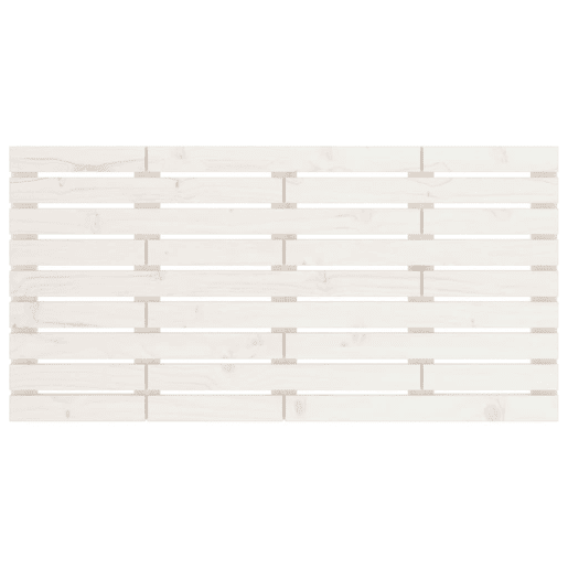 Cabeceira - Cabeceira de cama de parede 126x3x63 cm madeira de pinho maciça branco