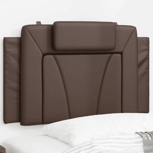 Almofadão de Cabeceira - Cabeceira de cama 80 cm couro artificial castanho