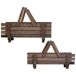 2 cestas de madera con asas abatibles 2 cestas de madera con asas abatibles Marrón