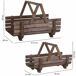 2 cestas de madera con asas abatibles 2 cestas de madera con asas abatibles Marrón