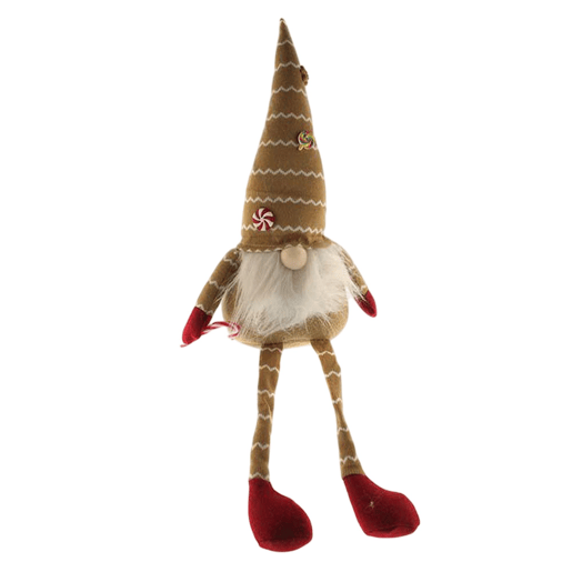 Decoração de Natal de gnomo de pés longos com chapéu, design nórdico original
