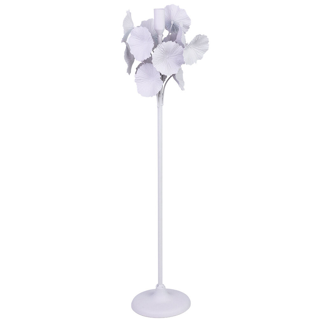 Candelabro de metal blanco 18x18x69 cm