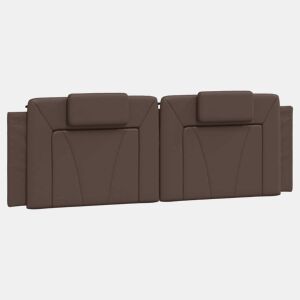 Almofadão de Cabeceira - Cabeceira de cama 160 cm couro artificial castanho