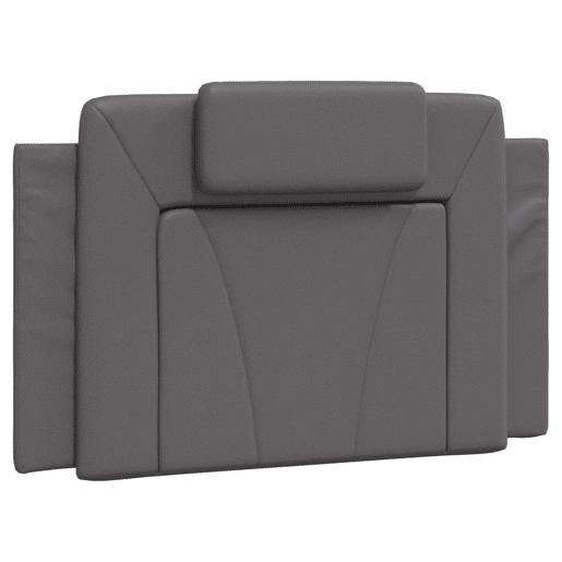 Almofadão de Cabeceira - Cabeceira de cama 80 cm couro artificial cinzento