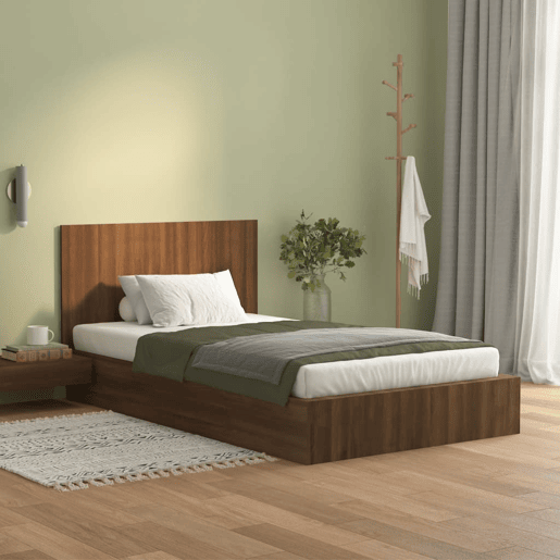 Cabeceira - Cabeceira de cama cama 120x1,5x80cm derivados madeira carvalho castanho