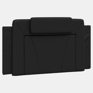 Almofadão de Cabeceira - Cabeceira de cama 100 cm couro artificial preto