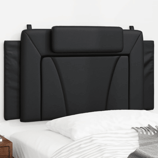 Almofadão de Cabeceira - Cabeceira de cama 100 cm couro artificial preto