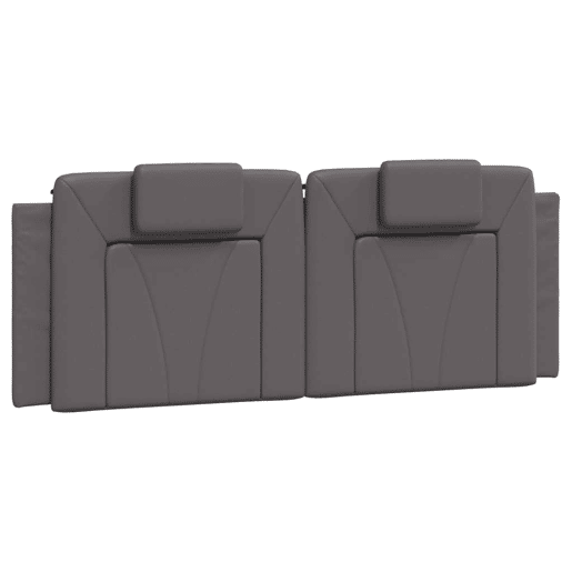 Almofadão de Cabeceira - Cabeceira de cama 120 cm couro artificial cinzento