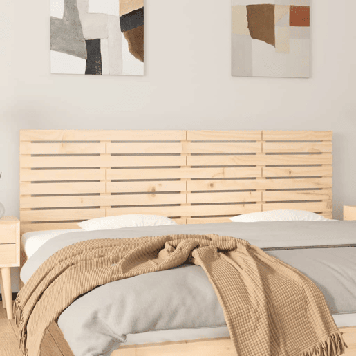 Cabeceira - Cabeceira de cama de parede 206x3x63 cm madeira de pinho maciça