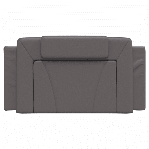 Almofadão de Cabeceira - Cabeceira de cama 100 cm couro artificial cinzento