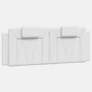Almofadão de Cabeceira - Cabeceira de cama 120 cm couro artificial branco
