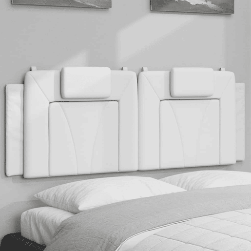 Almofadão de Cabeceira - Cabeceira de cama 120 cm couro artificial branco