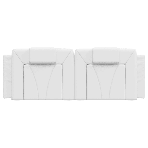 Almofadão de Cabeceira - Cabeceira de cama 120 cm couro artificial branco