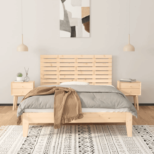 Cabeceira - Cabeceira de cama de parede 146x3x63 cm madeira de pinho maciça