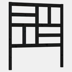 Cabeceira - Cabeceira de cama 81x4x104 cm pinho maciço preto