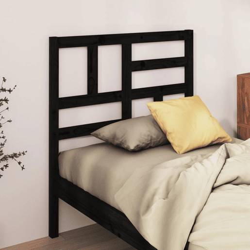 Cabeceira - Cabeceira de cama 81x4x104 cm pinho maciço preto
