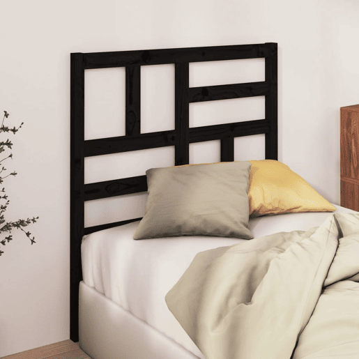 Cabeceira - Cabeceira de cama 81x4x104 cm pinho maciço preto