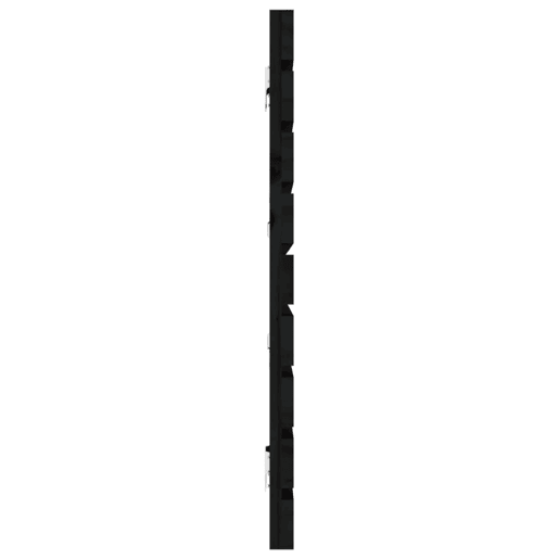 Cabeceira - Cabeceira de cama de parede 166x3x63 cm madeira de pinho maciça preto