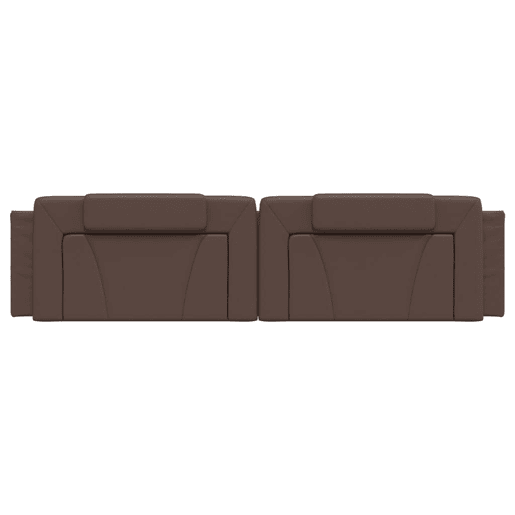Almofadão de Cabeceira - Cabeceira de cama 200 cm couro artificial castanho