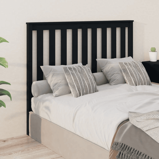 Cabeceira - Cabeceira de cama 126x6x101 cm pinho maciço preto
