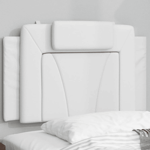 Almofadão de Cabeceira - Cabeceira de cama 80 cm couro artificial branco
