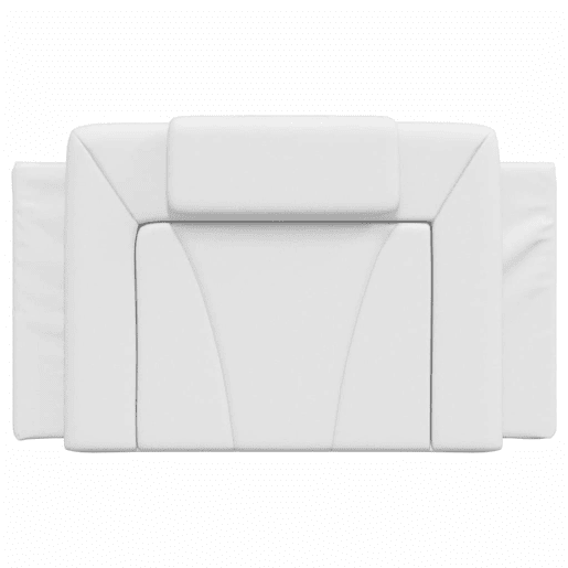 Almofadão de Cabeceira - Cabeceira de cama 80 cm couro artificial branco