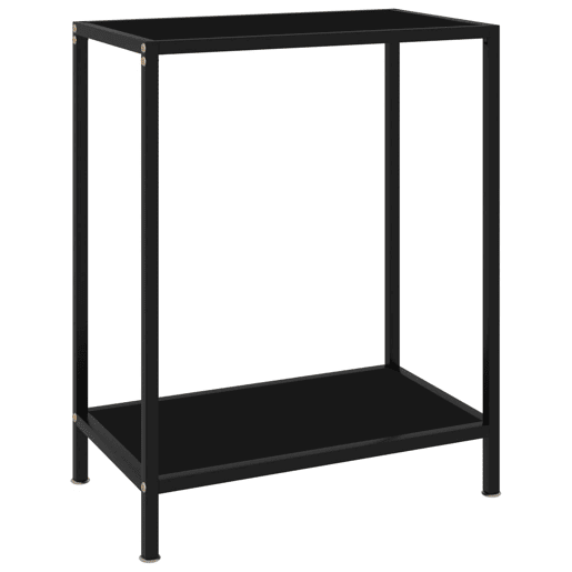 Mesa Consola - Mesa De Entrada 60x35x75 cm vidro temperado preto