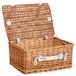 Cesta con tapa rectangular de mimbre y con asa Cesta con tapa rectangular de mimbre y con asa Marron