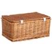 Cesta con tapa rectangular de mimbre y con asa Cesta con tapa rectangular de mimbre y con asa Marron