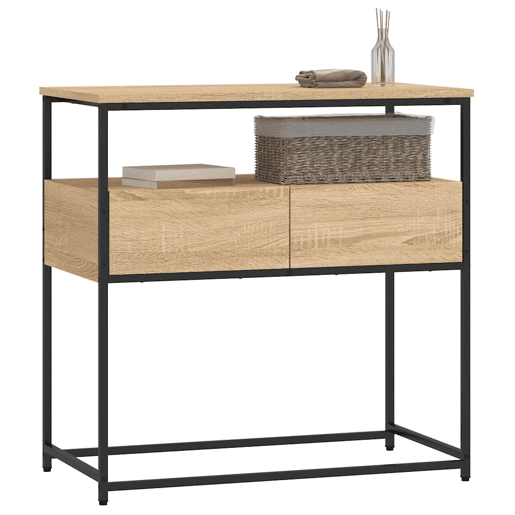 Mesa Consola - Mesa De Entrada 75x40x75 cm derivados de madeira carvalho sonoma