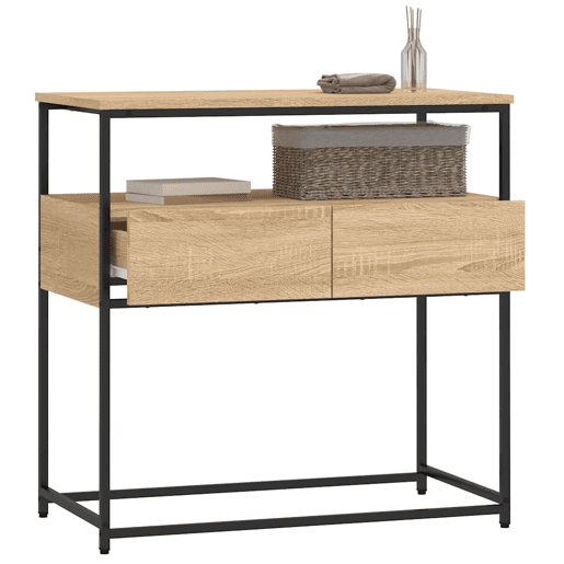 Mesa Consola - Mesa De Entrada 75x40x75 cm derivados de madeira carvalho sonoma
