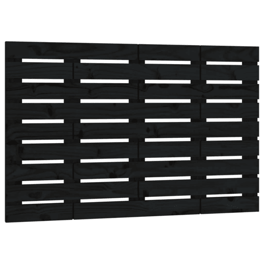 Cabeceira - Cabeceira de cama de parede 96x3x63 cm madeira de pinho maciça preto