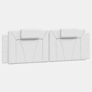 Almofadão de Cabeceira - Cabeceira de cama 160 cm couro artificial branco