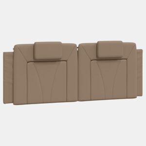 Almofadão de Cabeceira - Cabeceira de cama 120 cm couro artificial cappuccino