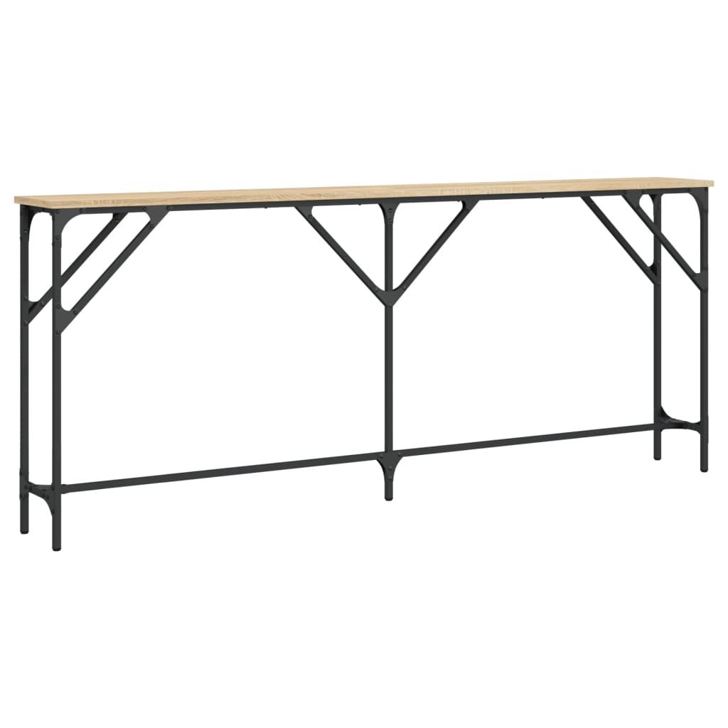 Mesa consola - mesa de entrada madera de ingeniería roble sonoma 180x23x75 cm