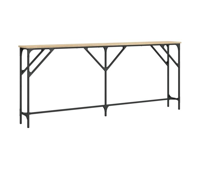 Mesa consola - mesa de entrada madera de ingeniería roble sonoma 180x23x75 cm