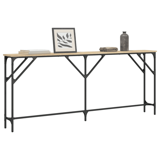 Mesa Consola - Mesa De Entrada 180x23x75 cm derivados de madeira carvalho sonoma