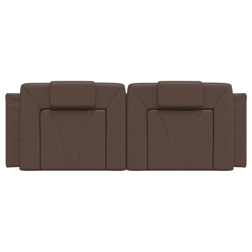 Almofadão de Cabeceira - Cabeceira de cama 140 cm couro artificial castanho
