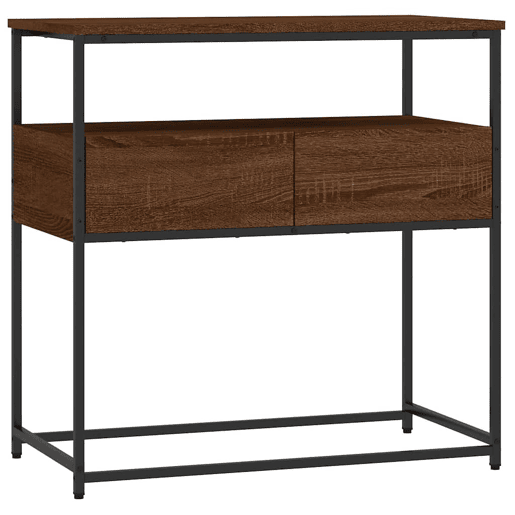 Mesa Consola - Mesa De Entrada 75x40x75 cm derivados de madeira carvalho castanho