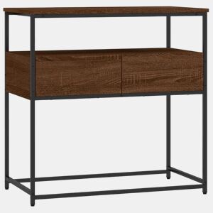 Mesa Consola - Mesa De Entrada 75x40x75 cm derivados de madeira carvalho castanho