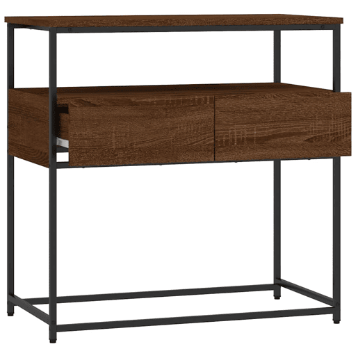 Mesa Consola - Mesa De Entrada 75x40x75 cm derivados de madeira carvalho castanho
