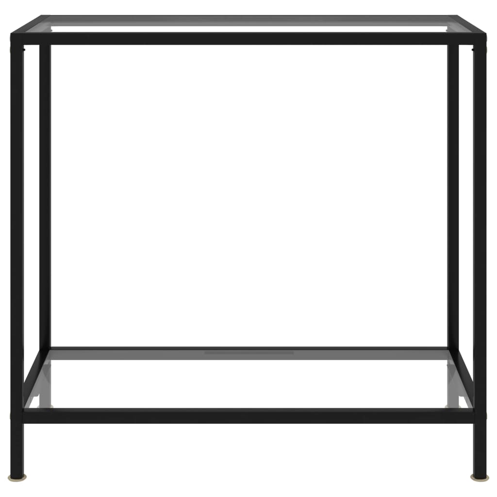 Mesa de consola - mesa de entrada transparente vidrio templado 80x35x75 cm