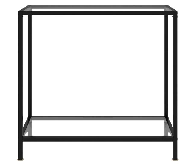 Mesa de consola - mesa de entrada transparente vidrio templado 80x35x75 cm