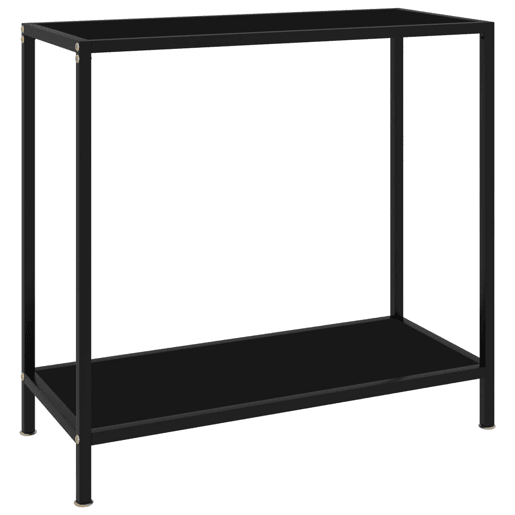 Mesa Consola - Mesa De Entrada 80x35x75 cm vidro temperado preto