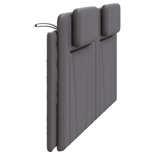 Almofadão de Cabeceira - Cabeceira de cama 180 cm couro artificial cinzento
